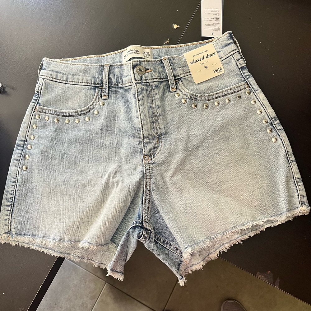 A&F denim shorts. NWT